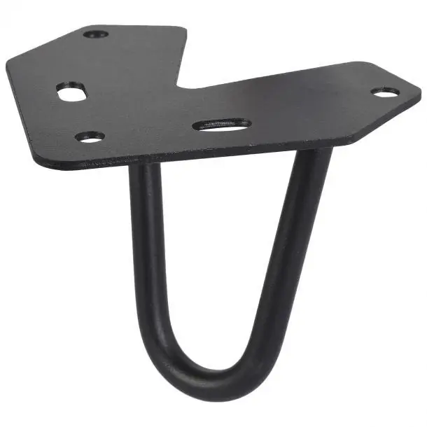 Duraline meubelpoot draad staal 10cm mat zwart 4pp