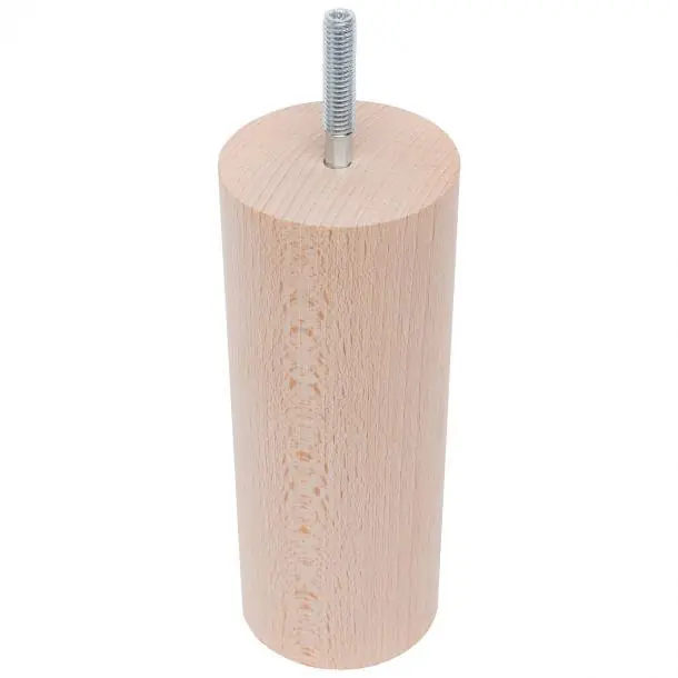 Duraline meubelpoot rond hout 5,8x15cm beuken FSC 4pp