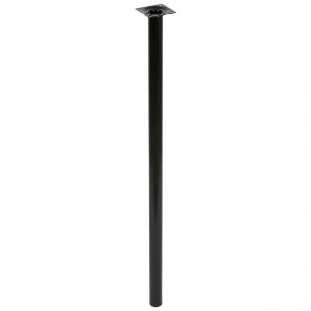 Duraline meubelpoot rond staal 3x70cm zwart 4pp