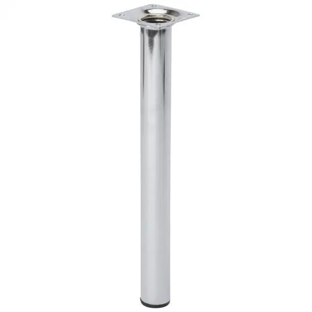 Duraline meubelpoot rond staal 3x30cm chroom 4pp