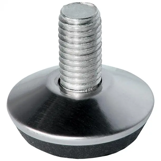Duraline meubelpoot stelvoetstaal3,5x0,8-1,6cm nikkel 10pp (set van 4)