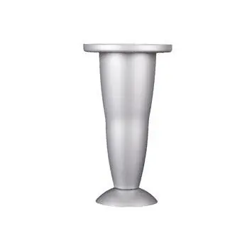 Duraline meubelpoot verstelbaar pvc 7x12,8-13,8cm grijs zilver 5pp