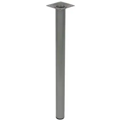 Duraline meubelpoot rond staal 3x40cm grijs 4pp