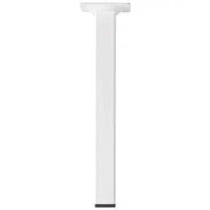 Duraline meubelpoot vierkant staal 2,5x2,5x25cm wit 4pp