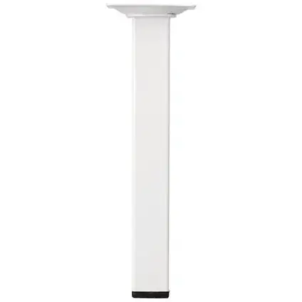 Duraline meubelpoot vierkant staal 2,5x2,5x20cm wit 4pp