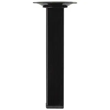 Duraline meubelpoot vierkant staal 2,5x2,5x15cm zwart 4pp