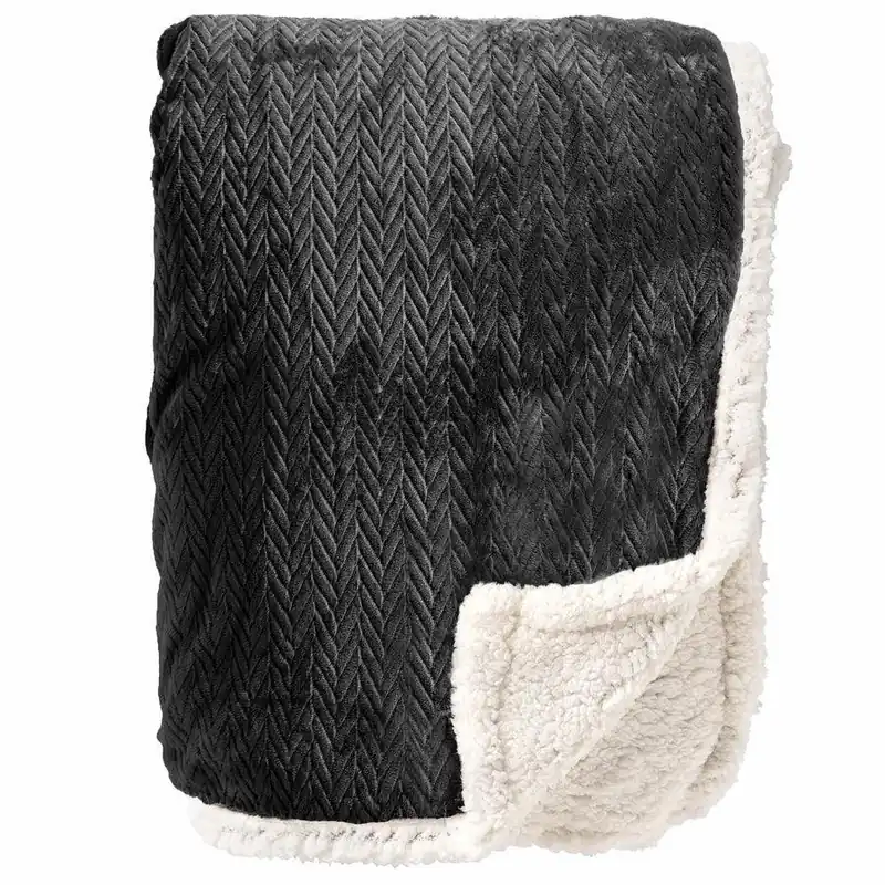 Dutch Decor plaid Bobby Raven zwart B150 × H200 cm