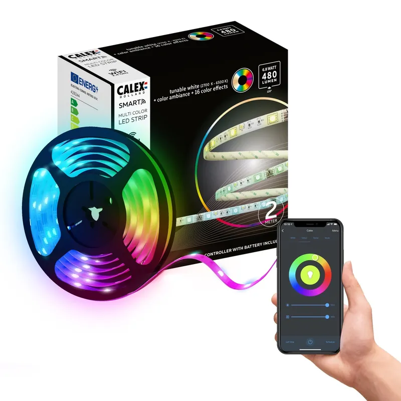 CALEX Smart LED RGBCCT Striplight 6.8W 480lm 2 meter incl. driver