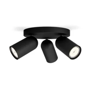 Opbouwspot Philips Pongee zwart 3xnw 230V