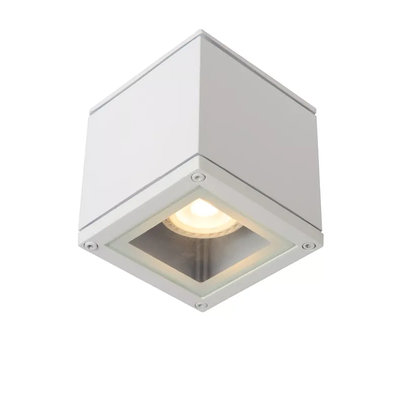 Lucide Aven plafondspot badkamer 1xGU10 IP65 wit