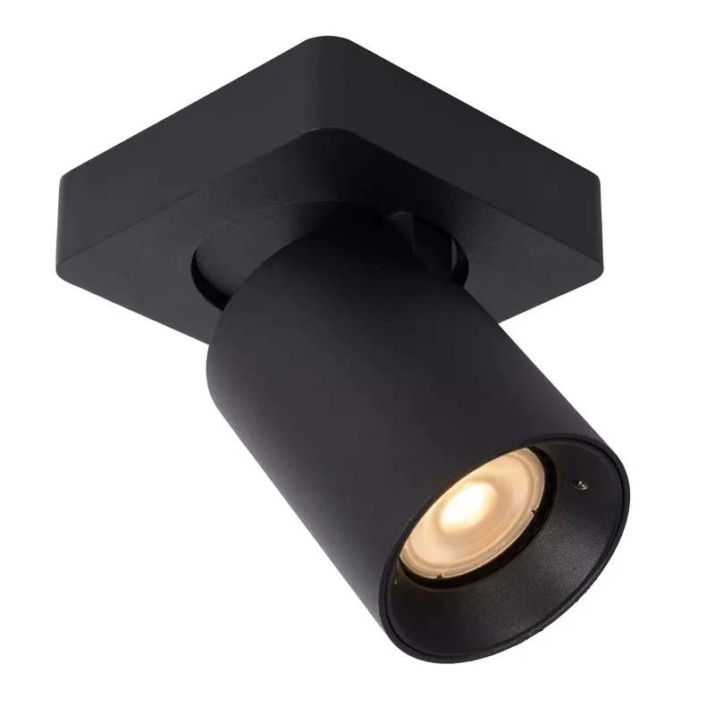 Lucide Nigel plafondspot LED Dim to warm GU10 1x5W zwart