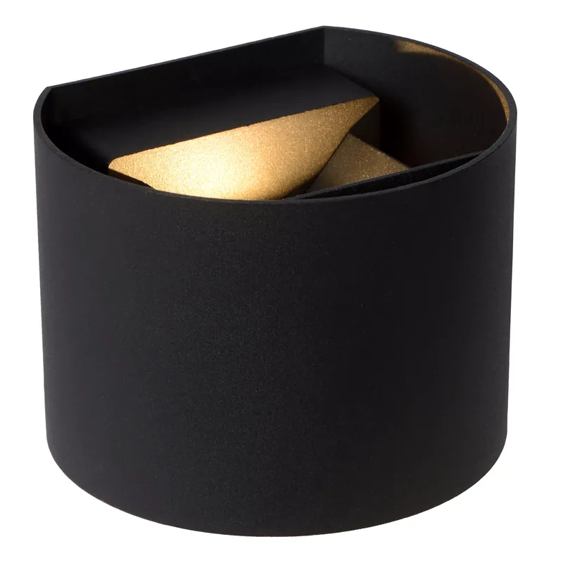 Lucide Axi wandspot Rond Badkamer Led zwart