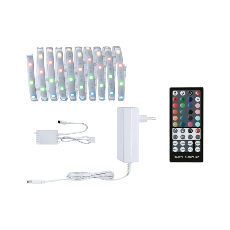 MaxLED 250 basisset 3m RGBW IP44 Afdekking 19W 230/24V Zilver