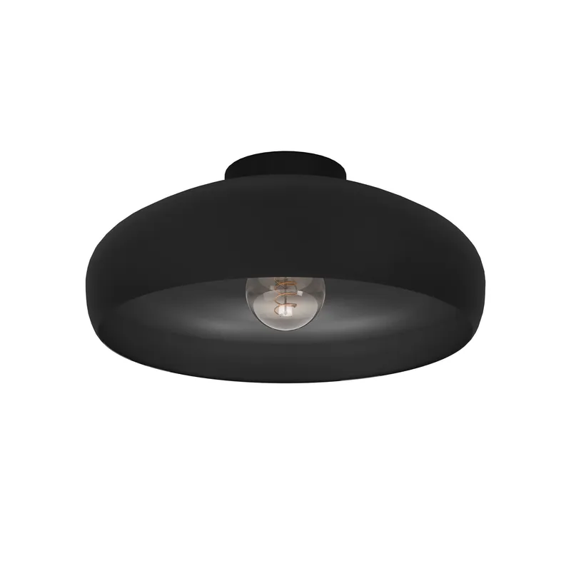 WAND/PLAFONDLAMP/1 E27 MOGANO MAT ZWART