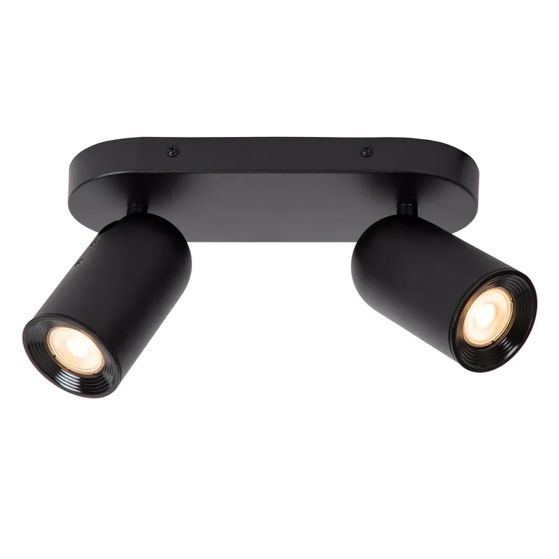 Lucide Punch plafondspot 2xGU10 zwart