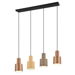 Trio hanglamp Agudo 4-lichts multicolor