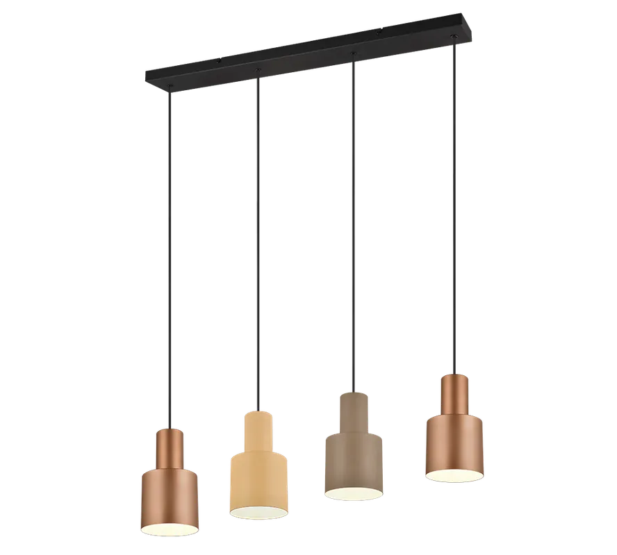 Trio hanglamp Agudo 4-lichts multicolor