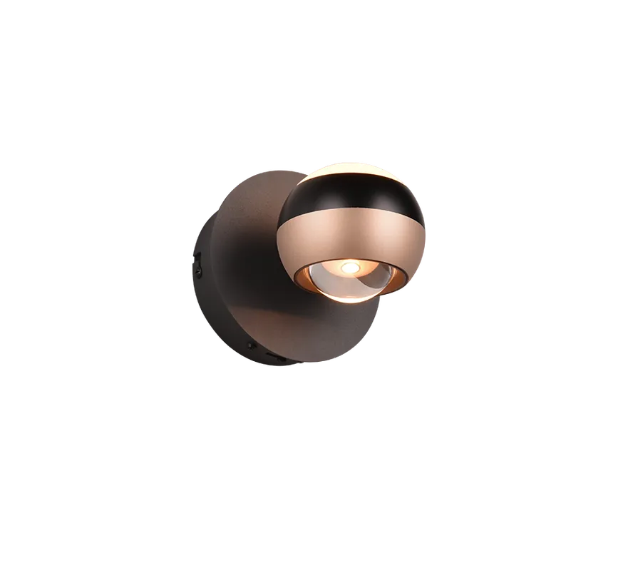Trio Select wandlamp Orbit mat zwart