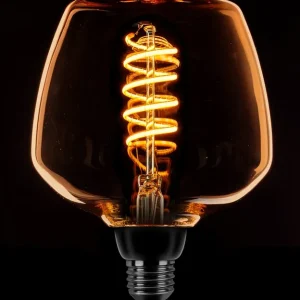 ETH Deco Led Spiraal 23F E27 8W dimtone van 2700k naar 2200k Goud