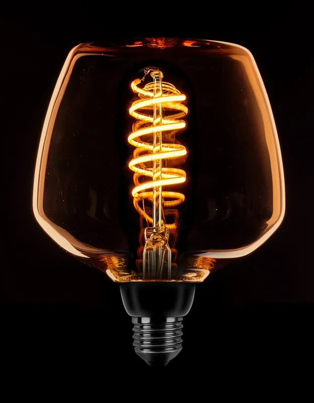 ETH Deco Led Spiraal 23F E27 8W dimtone van 2700k naar 2200k Goud