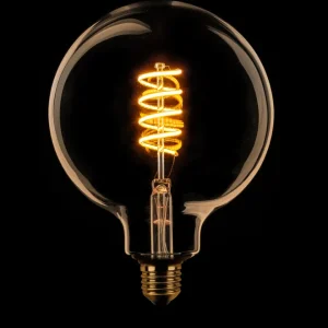 ETH Led Spiraal Globe 125mm E27 6W 3 stappen dimtone sceneswitch van 2200k-2400k-2700k Goud 80+210+490L