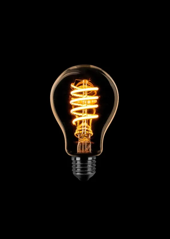 ETH Led Spiraal standaard A60 E27 6W 3 stappen dimtone sceneswitch van 2200k-2400k-2700k Goud 80+210+490L