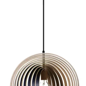 ETH Woody hanglamp E27 230v dia.435mm black outside&natural inside