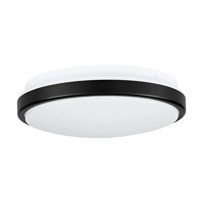 WAND/PLAFONDLAMP/1 LED LEZUZA D245 1900LM WIT/ZWART