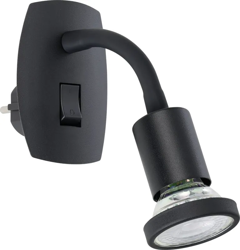 STEKKERSPOT/1 FLEX. PARRINI GU10 345LM ZWART