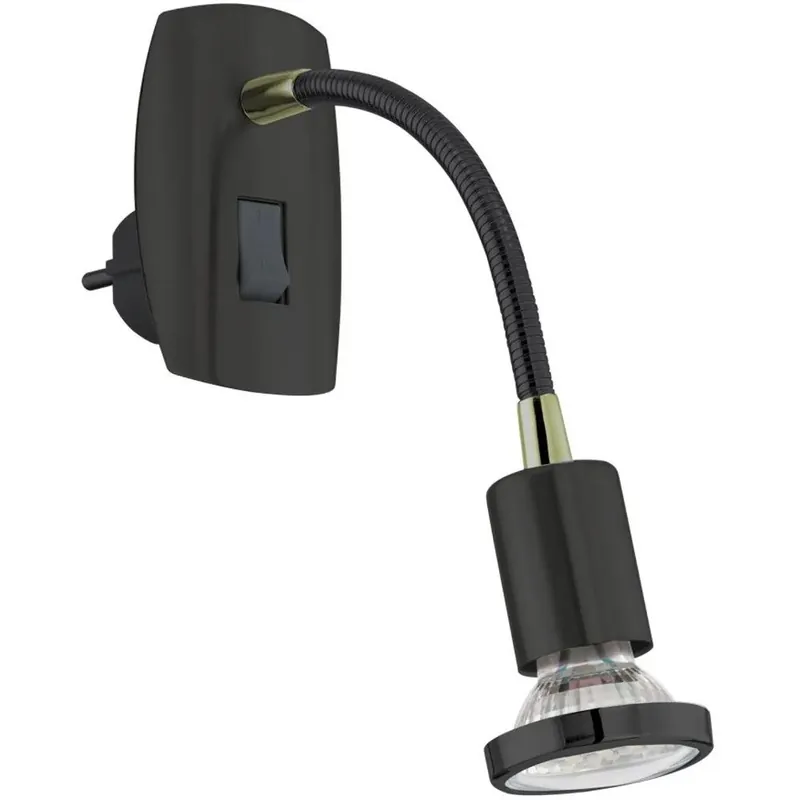 STEKKERSPOT/1 FLEX. PARRINI GU10 345LM ZWART/GOUD