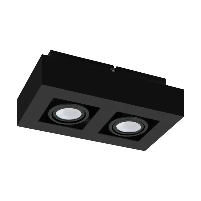 SPOT/2 LED GU10 MENDOZA DIMBAAR ZWART