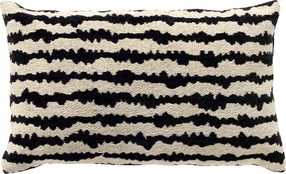 Dutch Decor sierkussen Nando zwart-wit 50×30 cm