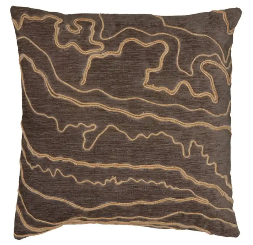 Light & Living sierkussen Castro donkerbruin zand B45 × H45 cm