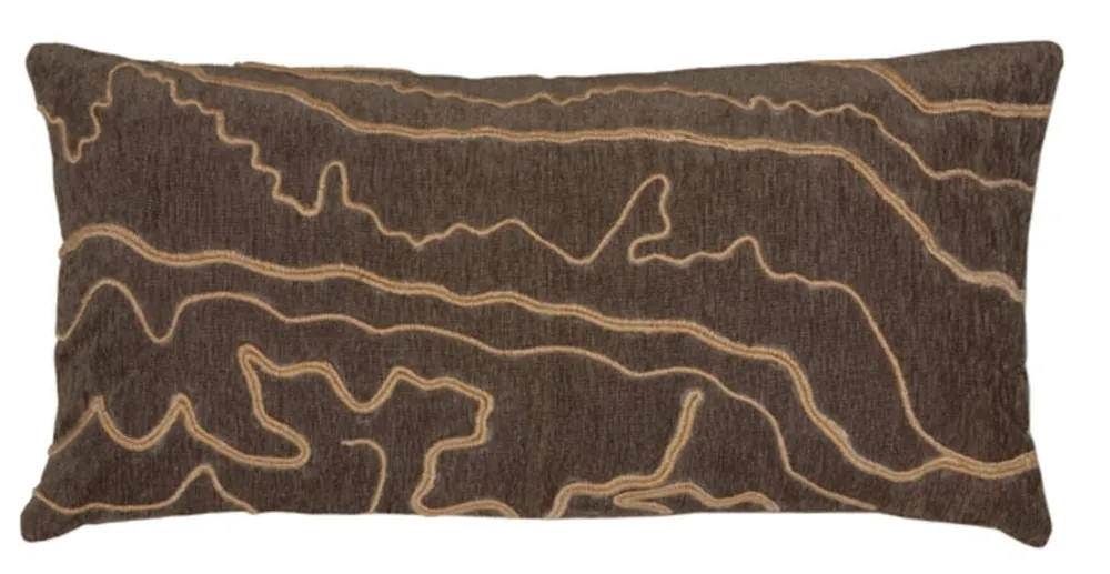 Light and Living sierkussen Castro donkerbruin zand B60 × H30 cm