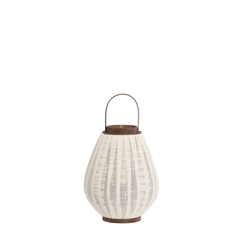 Hurricane 32X40 Cm Dazio Linen Natural+Dark Brown Wood