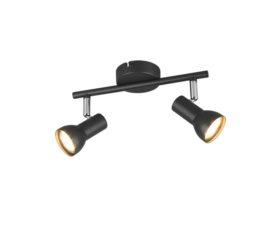 Trio Reality, Spot, Cantar 2xGU10, max.5,0 W Armatuur: Metaal, mat zwart