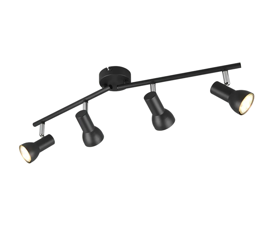 Reality opbouwspot Cantar 4-spots zwart