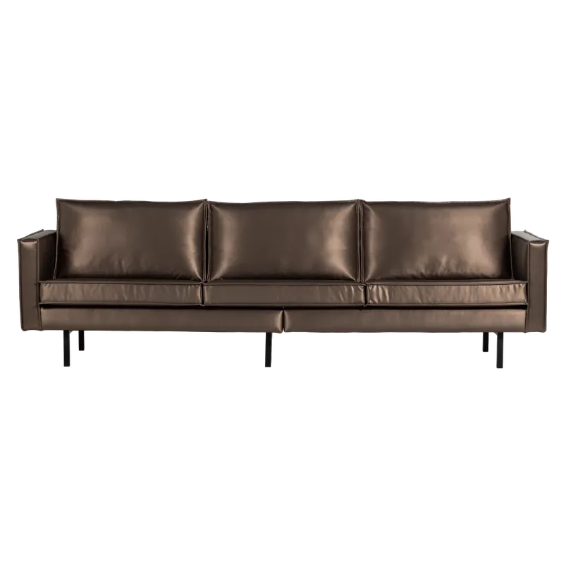 WOOOD Rodeo 3-zits bank metallic koper bruin