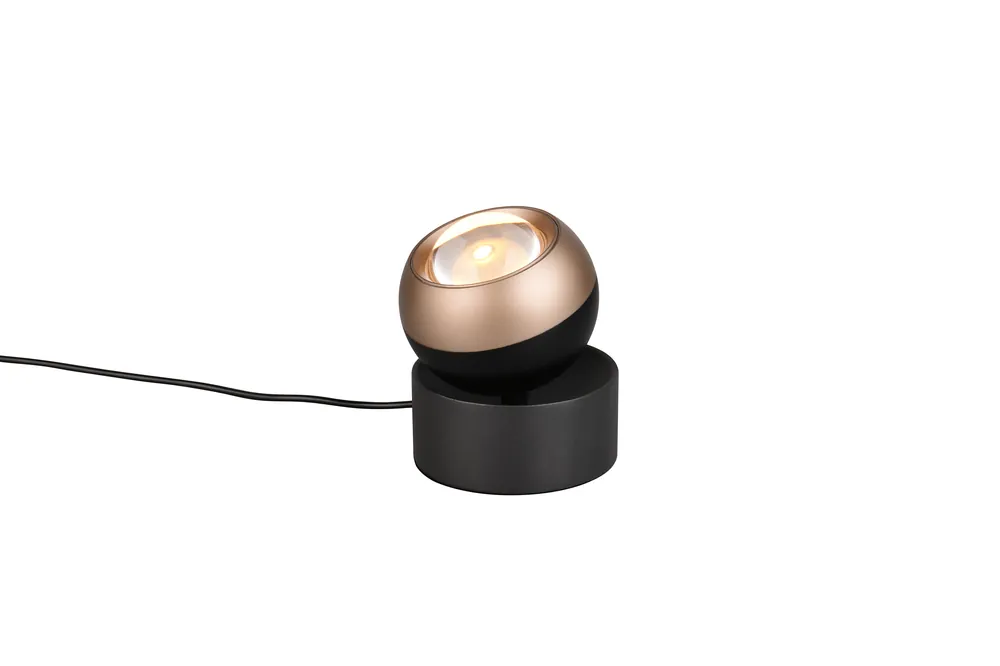 Trio tafellamp ORBIT mat zwart koffie – Kantelbaar