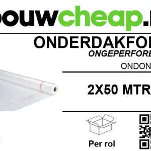 Onderdakfolie ongeperforeerd 2x50mtr