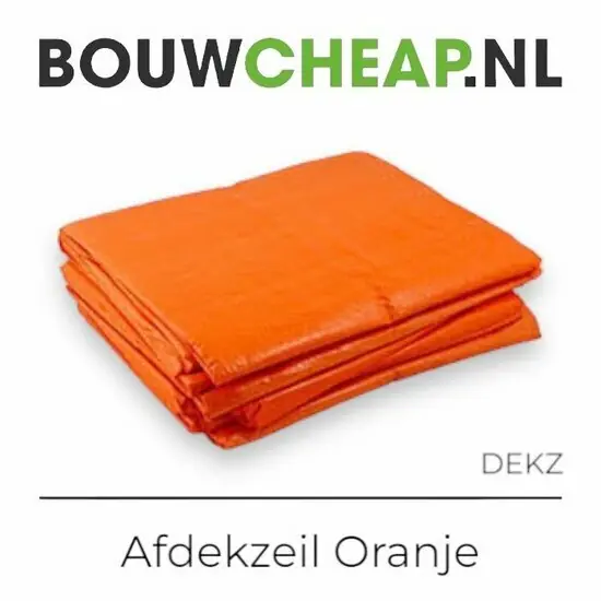 Dekzeil Oranje 4  x 6 mtr - 75 gr/m²