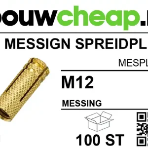 Messing spreidplug M12 (100 st.)