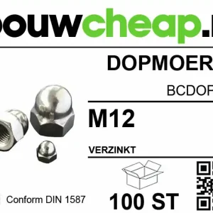 Dopmoeren M12 DIN 1587 (100 ST.)