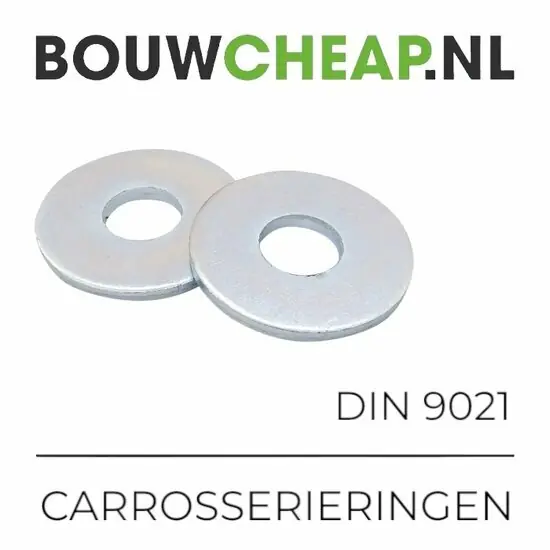 Carrosserieringen Verzinkt M10 DIN 9021 - 100 stuks