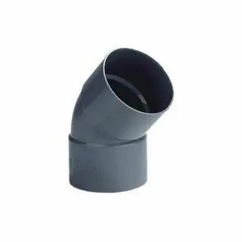 PVC bocht 110mm 45° twee keer lijmmof