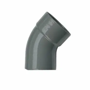 Pvc bocht 50mm 45° een keer lijmmof
