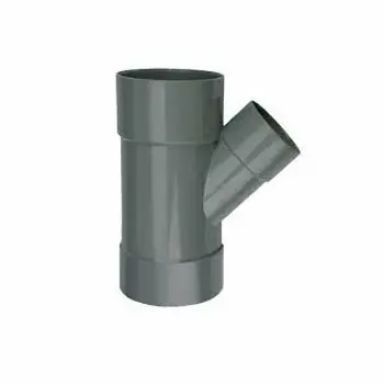 PVC T stuk 32mm 45° drie keer lijmmof