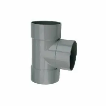 PVC T stuk 75mm 90° drie keer lijmmof