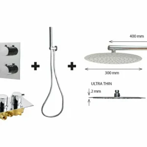 Inbouw Regendouche "New Milano M-300" 30cm Douchekop