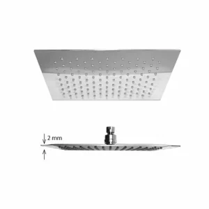 Regendouche Kop "Ultra Thin "20cm Vierkant